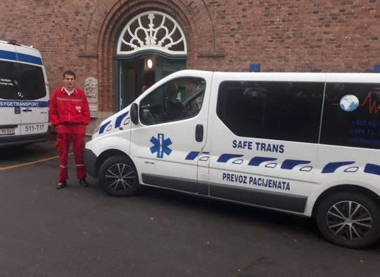 Sanitetski prevoz (transport) pacijenta Srbija - Danska